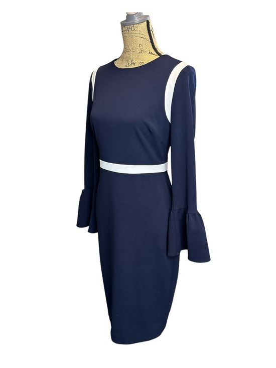 🌻 Calvin Klein Bell-Sleeve Sheath Dress #603 - Picture 2 of 12